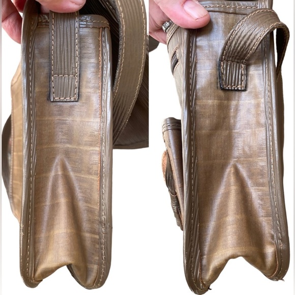 VINTAGE FENDI Zucchino Brown Monogram Coated Canvas Shoulder Messenger Bag - Picture 15 of 15